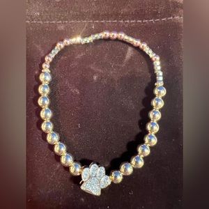 Pet's Actual Paw Print Custom Beaded Ball Chain Bracelet New
